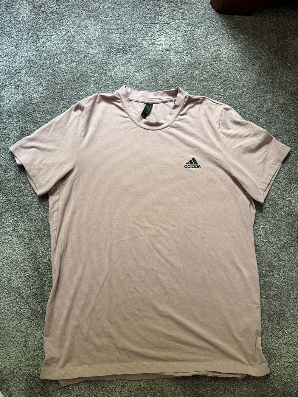 adidas men’s Light Pink/Mauve Short-Sleeve Athletic Tee Sz M